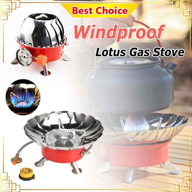 Mini Camping Stove, Portable Folding Windproof Small Gas Stove For Outdoor Camping Hiking Backpacking Road Trip