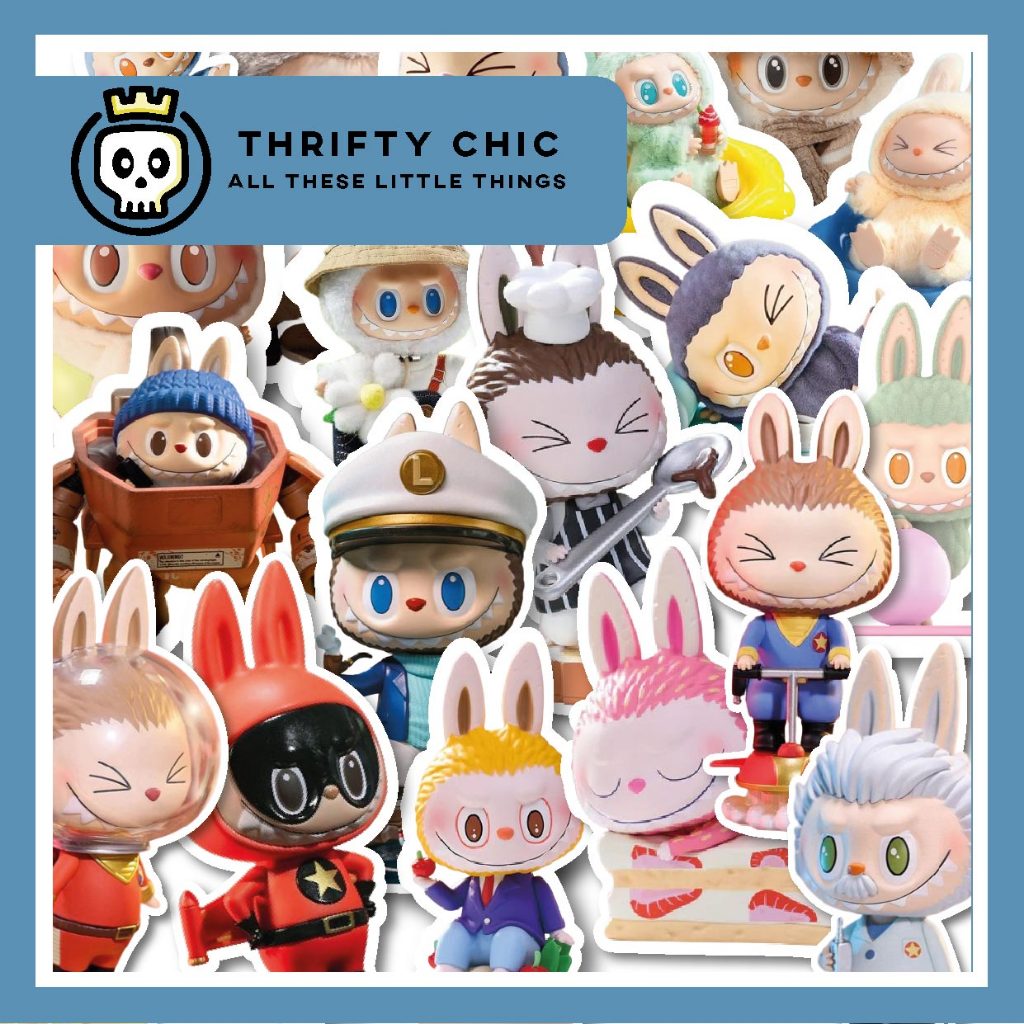 50pcs Cute Handmade Labubu Matte Stickers for Kids Scrapbooking Diary ...