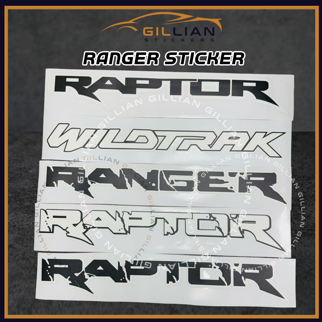 Ford Ranger Sticker Raptor Wildtrak Body Decal Pelekat 4x4 Truck Pickup ...