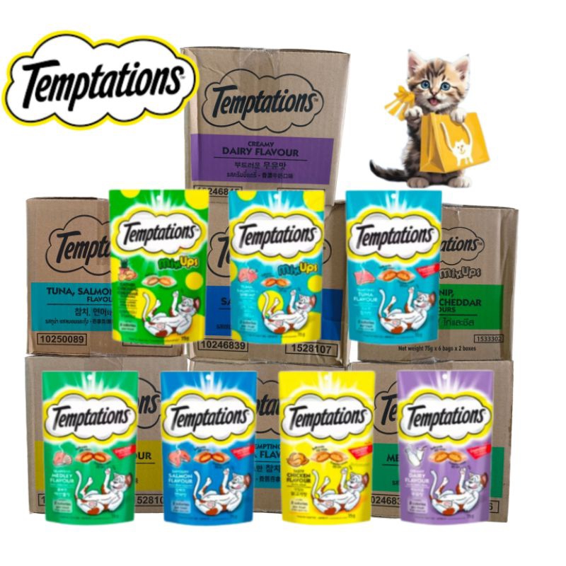 Temptations Cat Treat (75g x 12 packs) | Shopee Malaysia