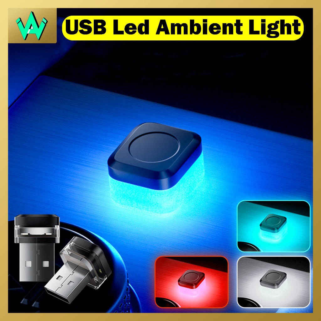 USB Mini Car LED Ambient Light Universal Interior Lighting Atmosphere ...
