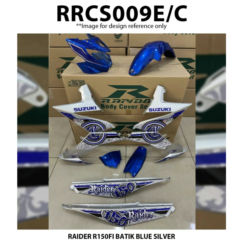 Cover Set Rapido Suzuki Raider R150Fi Batik Blue Silver Red R150 Fi ...