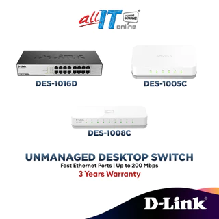 D-Link ( DES-1005C / DES-1008C / DES-1016D ) Unmanaged Desktop Switch