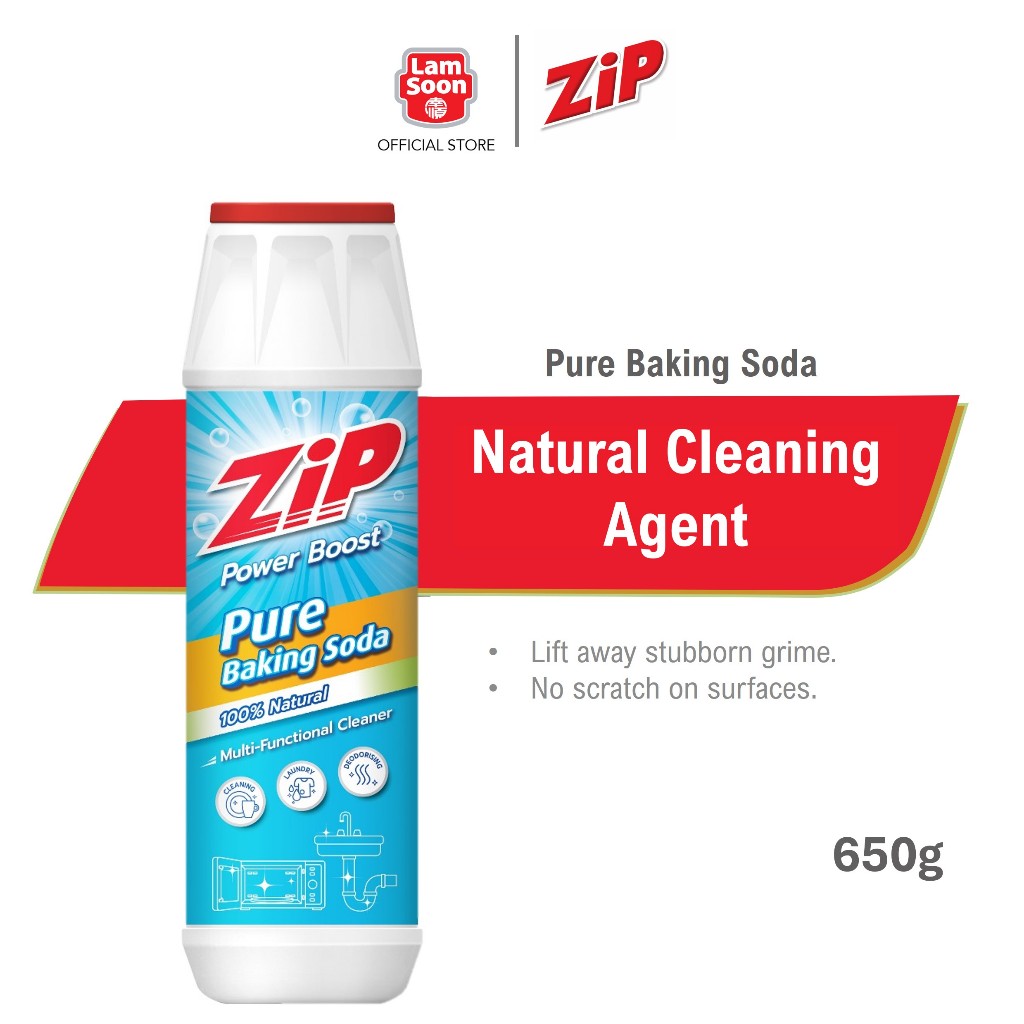 ZiP Pure Baking Soda 100% Natural and Unscented Cleaning 650g | Shopee ...