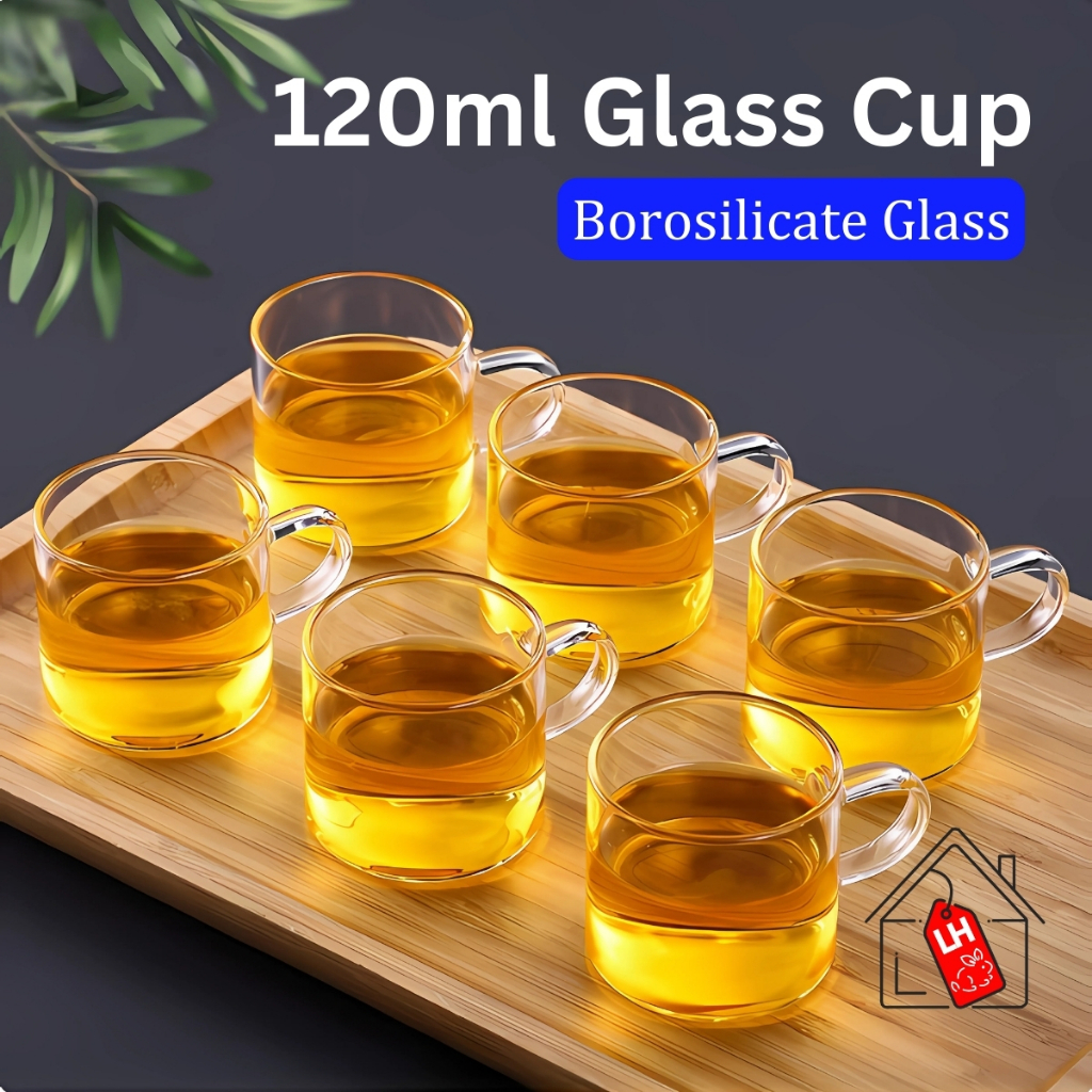 120ml Borosilicate Heat Resistance Tea Cup Glass Mug Glass Cup with ...
