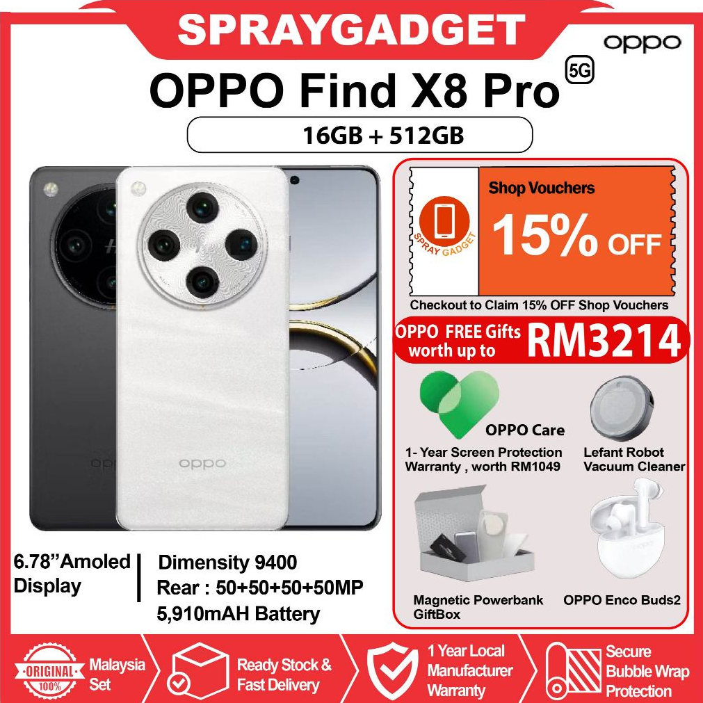 OPPO Find X8 Pro 5G OPPO Find X8 5G (16+512GB)MTK 9400