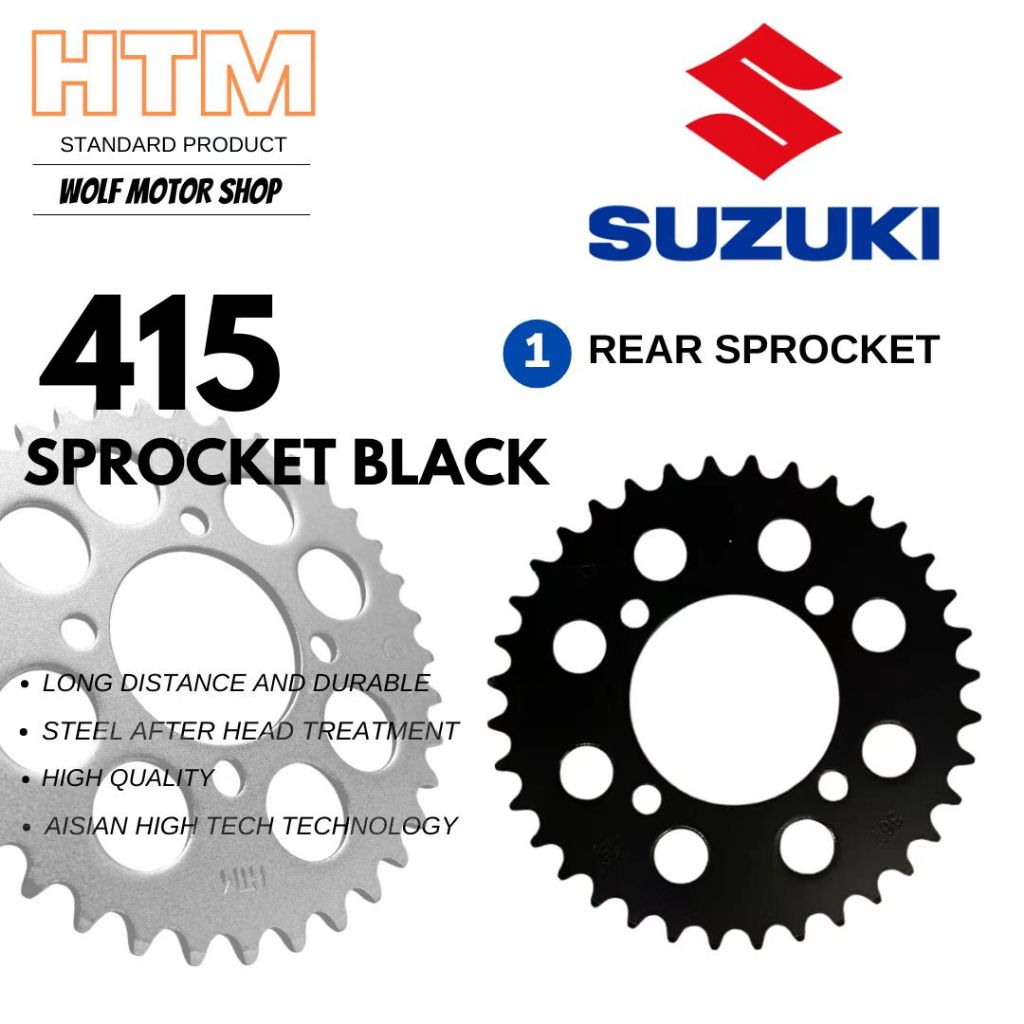 SUZUKI 415 REAR SPROCKET RC80 RG110 RG RGV SPORT RGV120 FX110 GSX110 RG ...
