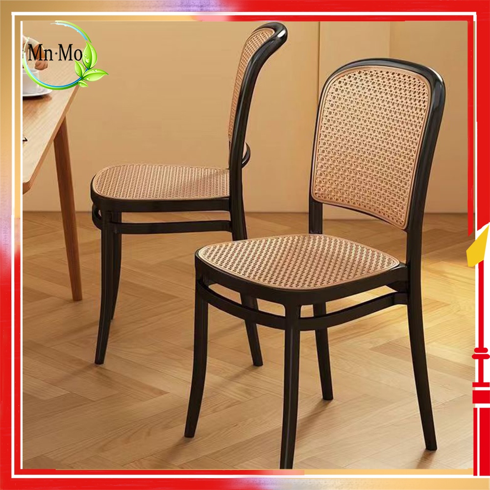 Nordic Rattan Like PP Chair Plastic Chair Backrest Chair Restaurant ...