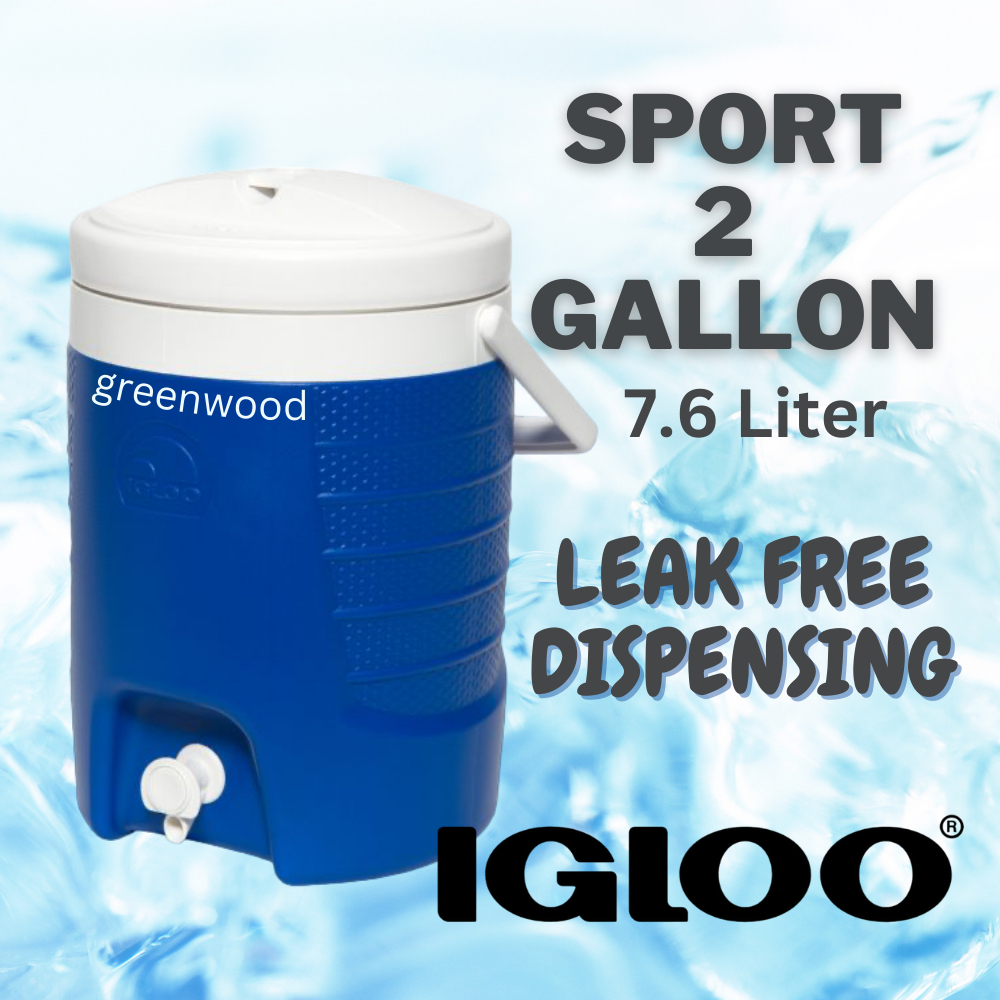 IGLOO Sport 2 Gallon Cooler Jug with angled spigot ( Original, 7.57 ...