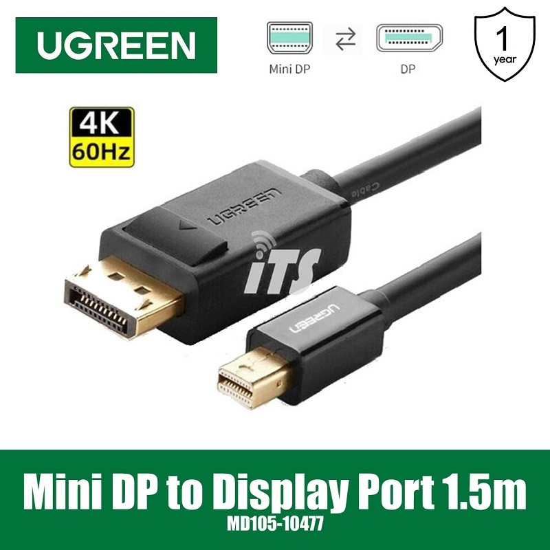 UGREEN Mini Display Port to Display Port 4K 1.5m Cable (MD105-10477 ...