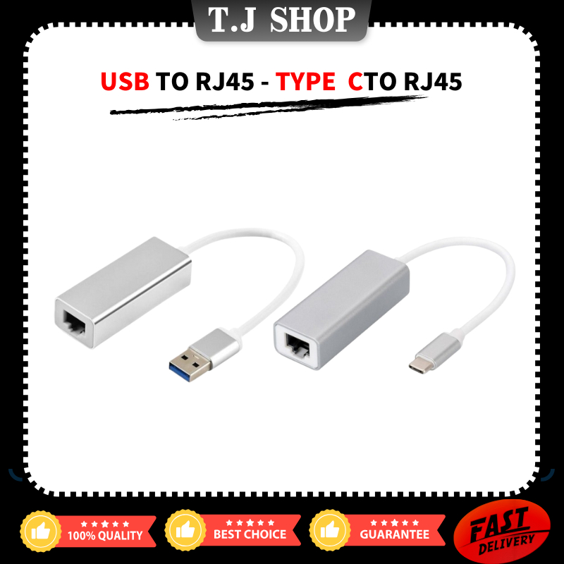 Type-C And USB To RJ45 Gigabit Ethernet LAN Network Adapter USB Type-C ...