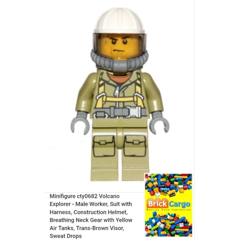 Lego City 60120 Volcano Explorer series set Figures- Male Worker ...