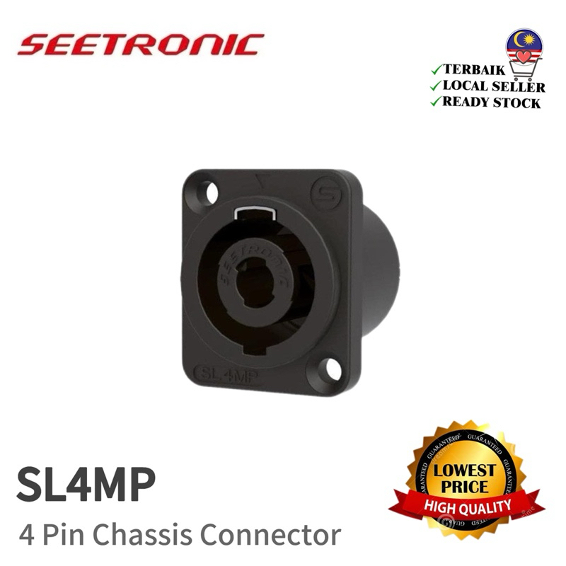 Seetronic 4 Pin Chassis Connector, D Size Flange | Shopee Malaysia