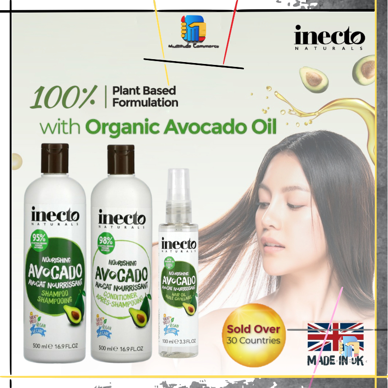 Inecto Naturals Avocado Shampoo / Conditioner / Hair Oil - Hair Care ...