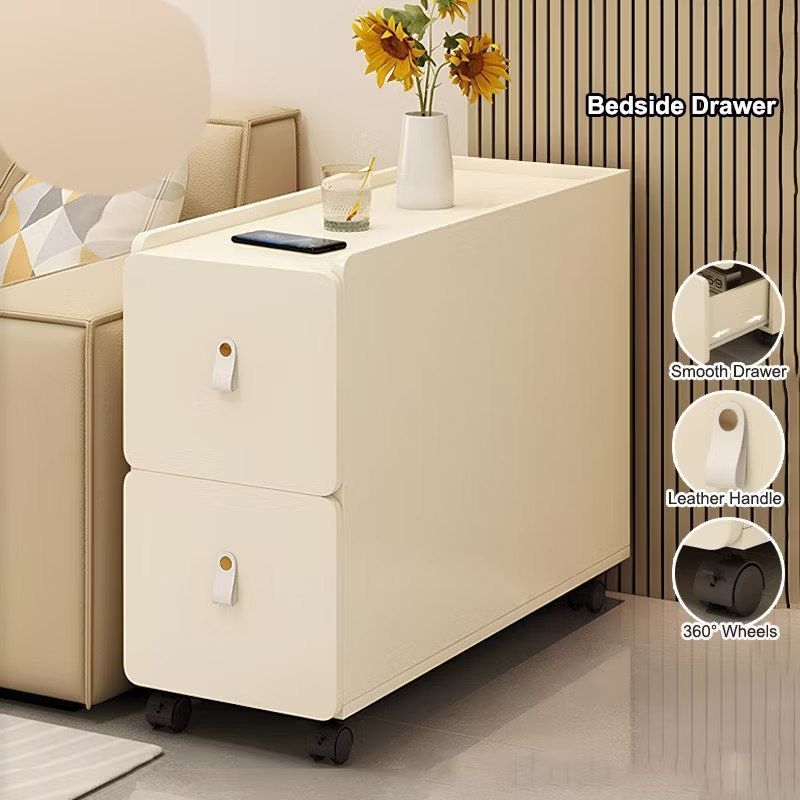 Bedside Drawer Movable Side Storage Cabinet Table Living Room Modern ...