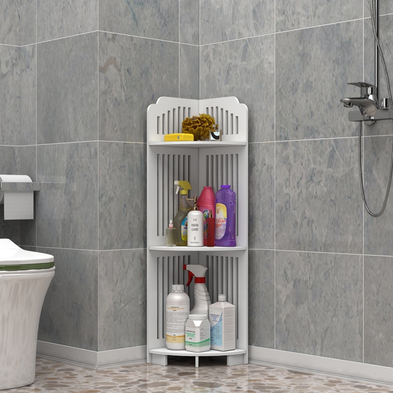 Bathroom Storage Corner Shelf Waterproof Rak Shampoo Rack Bilik Mandi ...