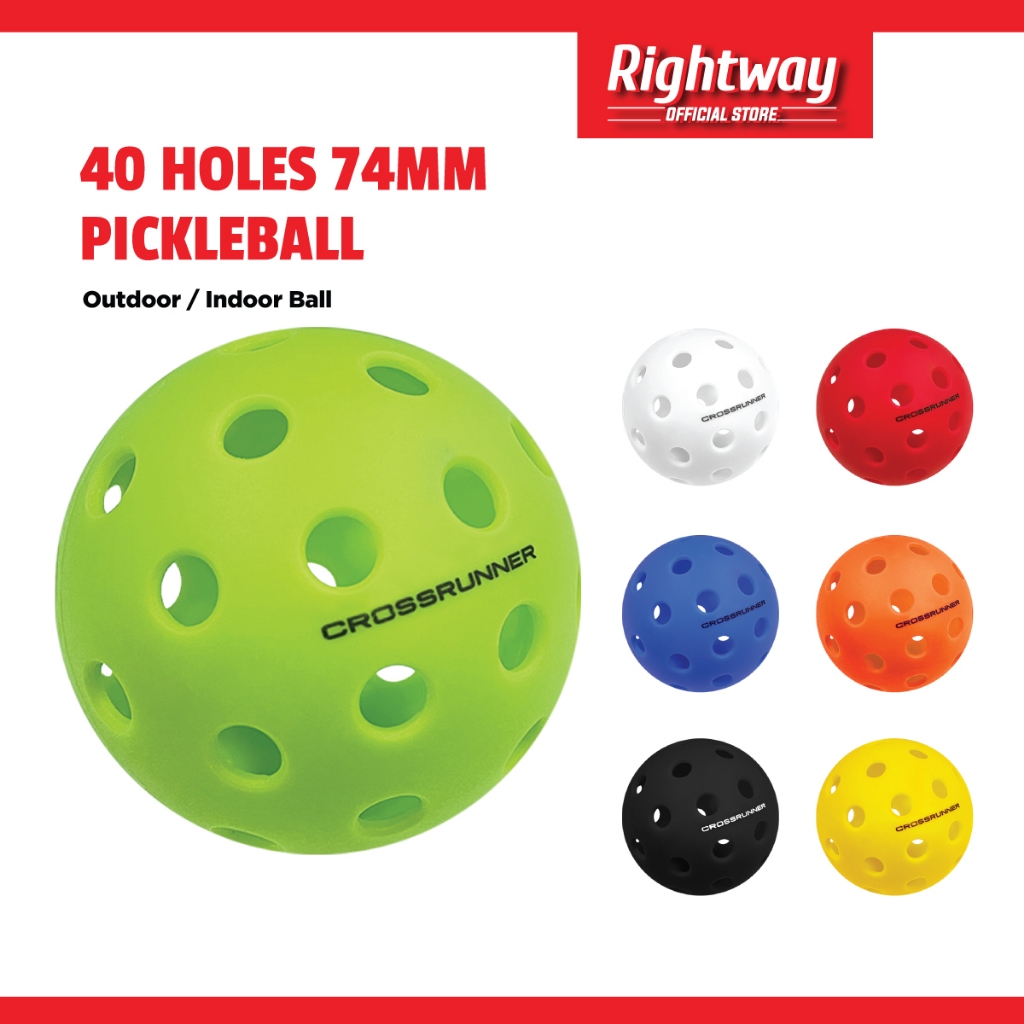 RIGHTWAY x CROSSRUNNER 40 Holes 74mm Pickle Ball Indoor Outdoor Ball ...