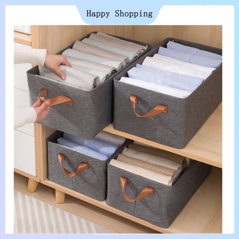 Steel frame cation storage box folding clothes Organizing box bedroom ...