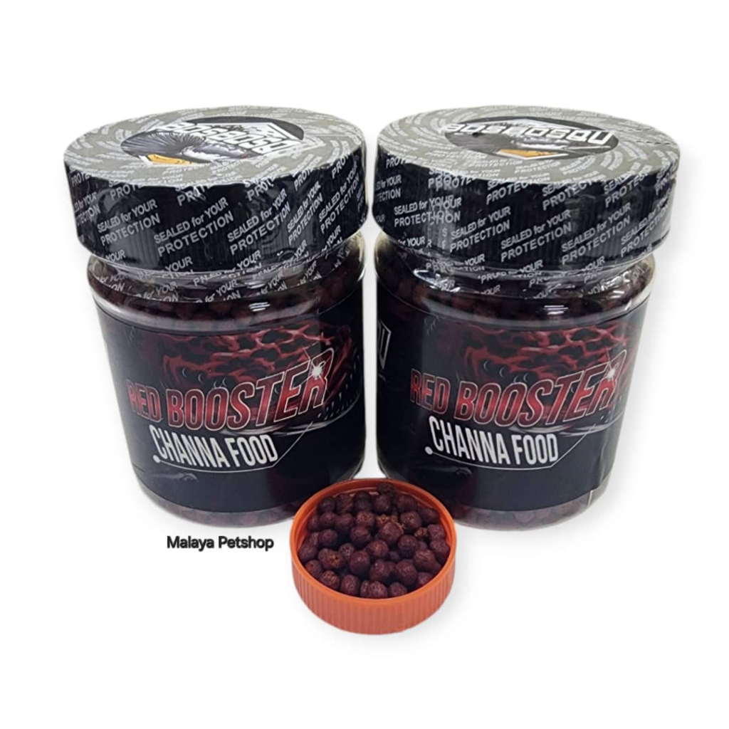Pellet Red Booster saiz 3mm 50 gram by BosQu (Sesuai untuk channa ...