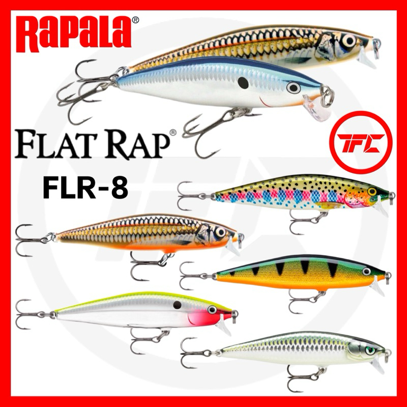 Rapala Flat Rap FLR08 8cm Lure Bait FLR-8 08 FLR8 FLR Flatrap | Shopee ...