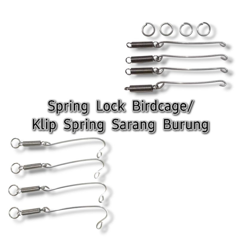 Stainless Steel Spring Lock Birdcage/Klip Spring Sarang Burung Merbok ...