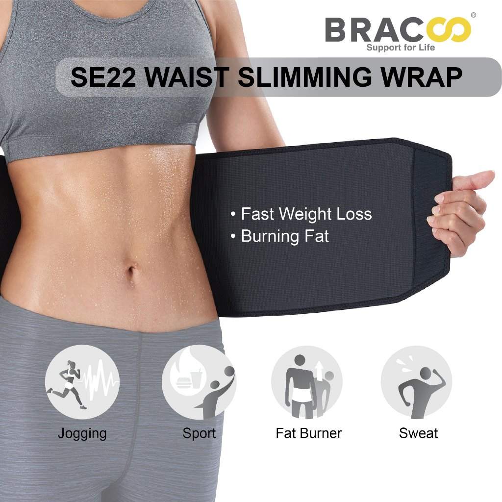 [Ready Stock] BRACOO SE22 Waist Trimmer Slimming Wrap/Slim Belly Belt ...