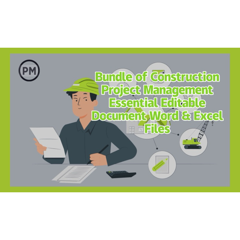 Bundle of Construction Project Management Essential Editable Document ...
