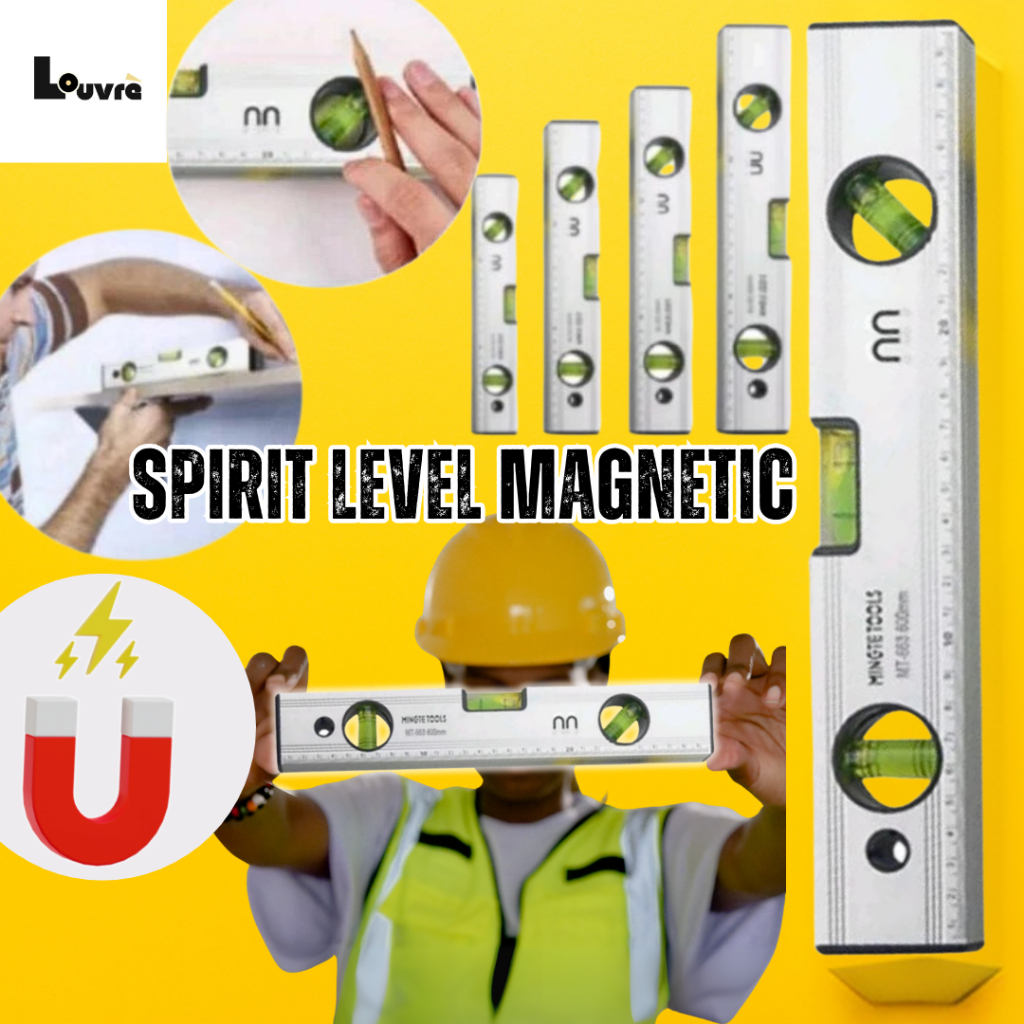 4 Size | Magnetic Spirit Level Balance Ruler Water Level Horizontal ...