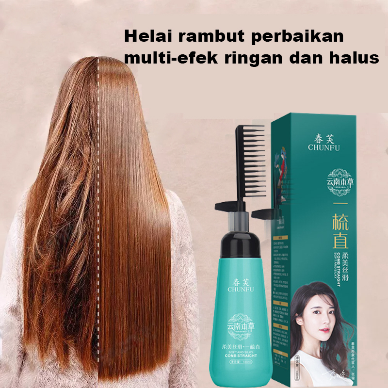 Hair Straightener Cream Keratin Hair Straighten Comb 180ml Permanent ...