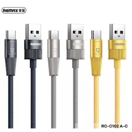 REMAX RC-C102 Infinity Series 2.4A USB to Type-C A-C Zinc Alloy Braided ...