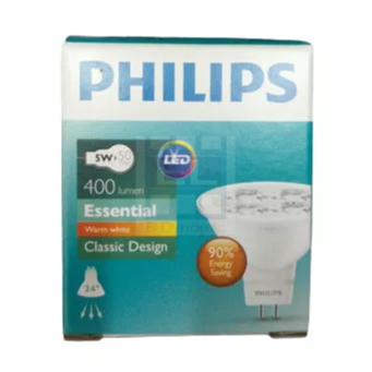PHILIPS ESSENTIAL LED SPOT 5WATT GU.5.3 12V AC 2 , 2700K WARM WHITE ...