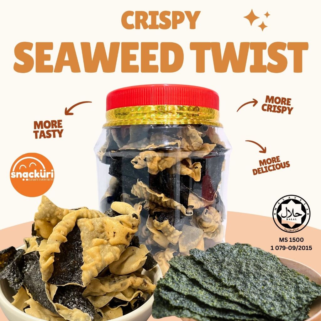 Snackuri Crispy Seaweed Twist 150g | Halal Certified | CNY Hamper ...