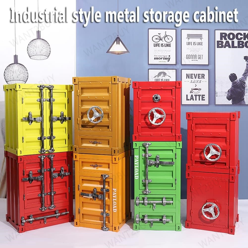 5 Design Iron Container Ornament Storage Box Handcrafted Industrial ...