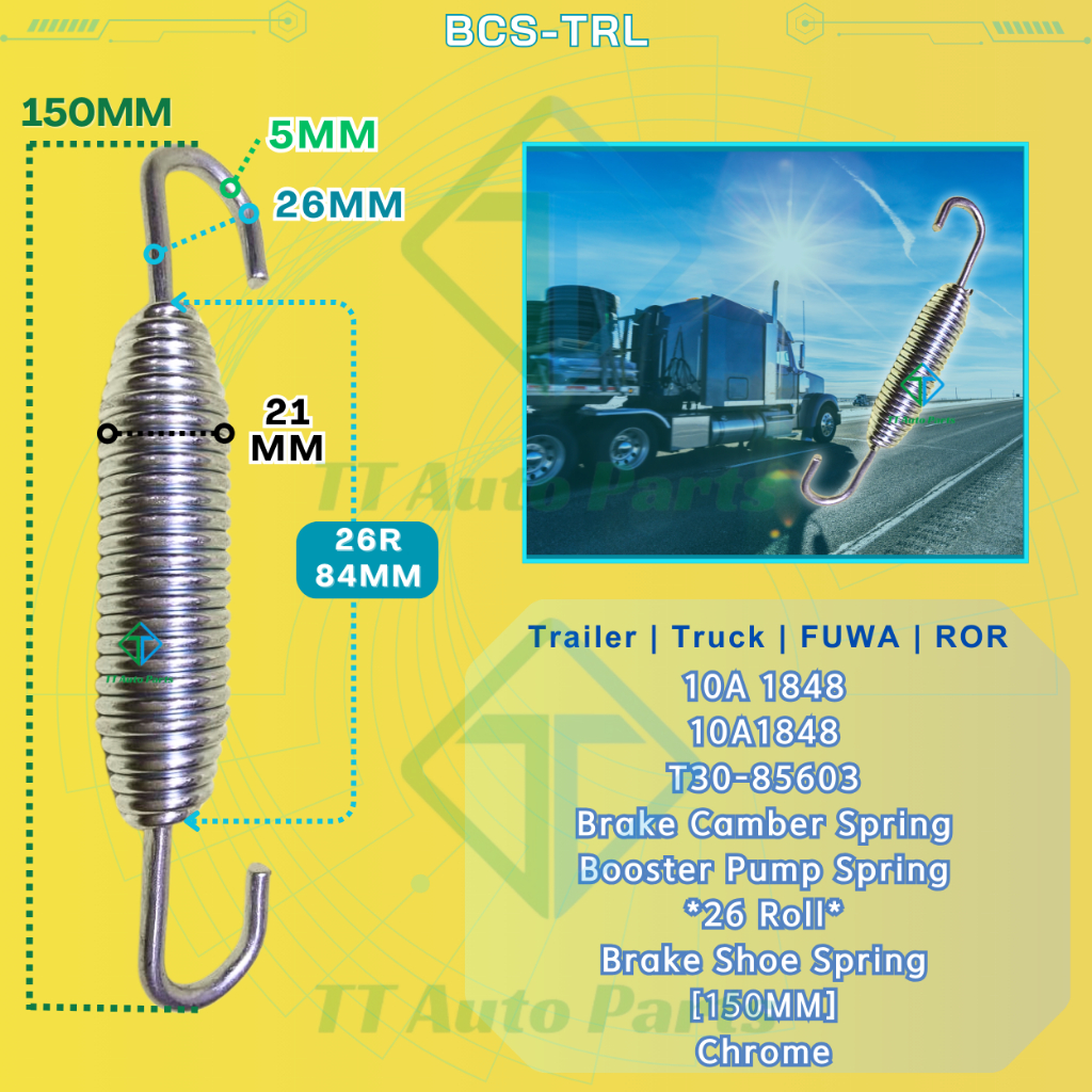 Brake Chamber Spring / Pegas Brek Chamber KROM FUWA ROR (15CM & 26 Roll ...