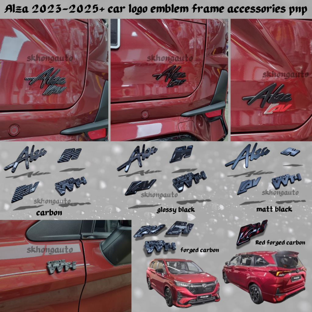 perodua Alza 2023-2024 car logo emblem frame av h vvti logo forged ...