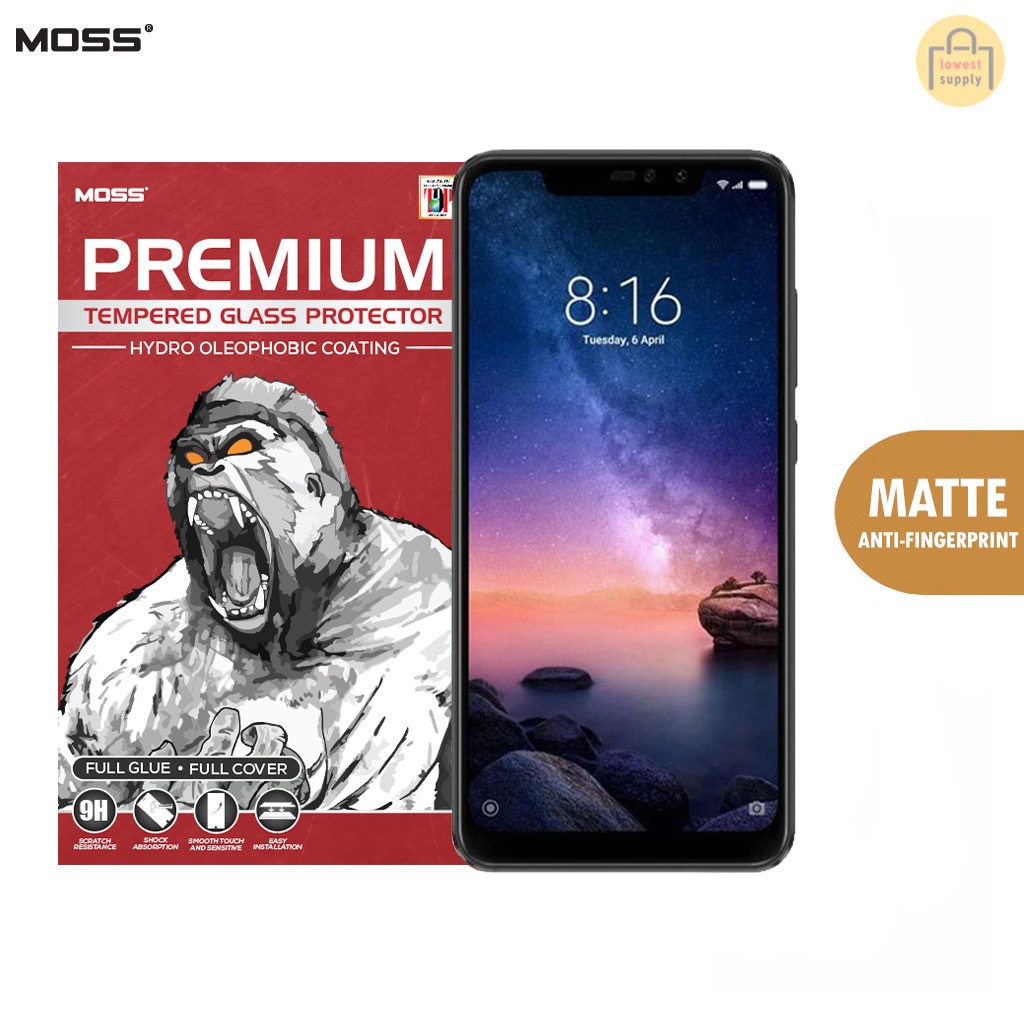 Redmi Note Pro 9S Pro Max 11A 11 Pro MOSS 111D Full  Cover Matte Tempered Glass