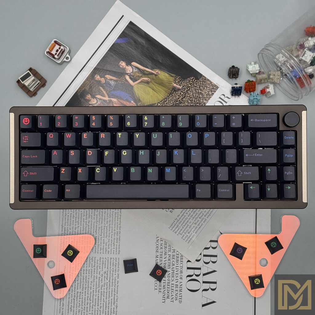 [LOCAL STOCK] Midnight Rainbow Keycap PBT Dye Sub Cherry Keycaps 136pcs ...