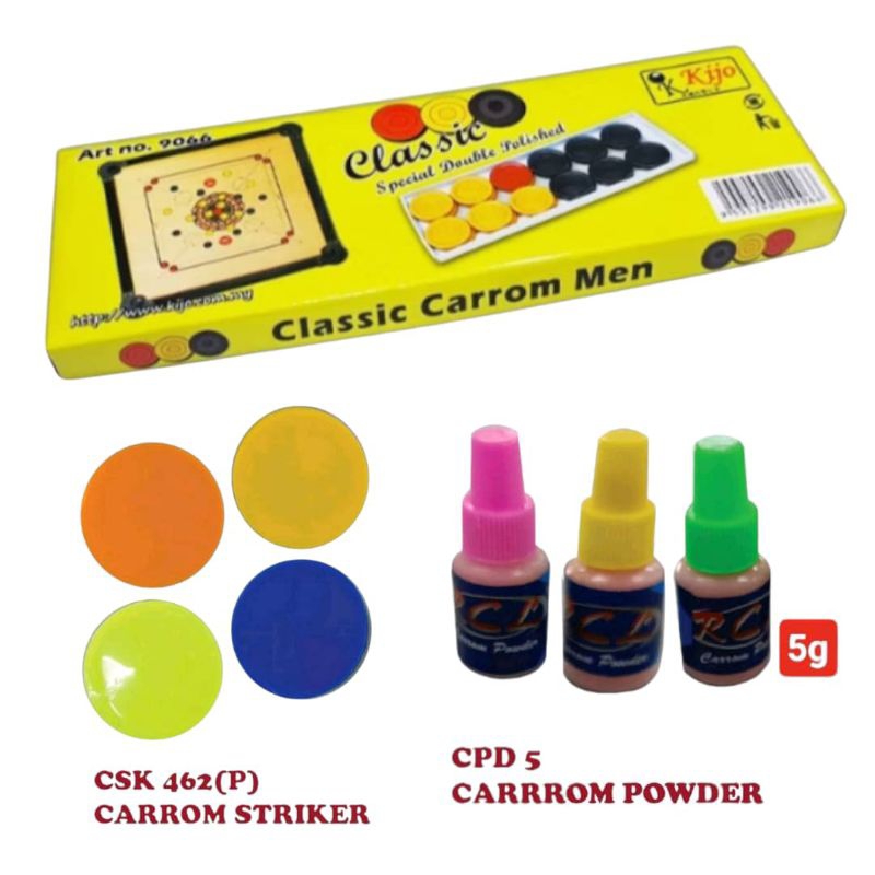 Rcl /High Quality/ Carrom Men Plastic 24pc/ Buah Carrom Plastik/Powder ...
