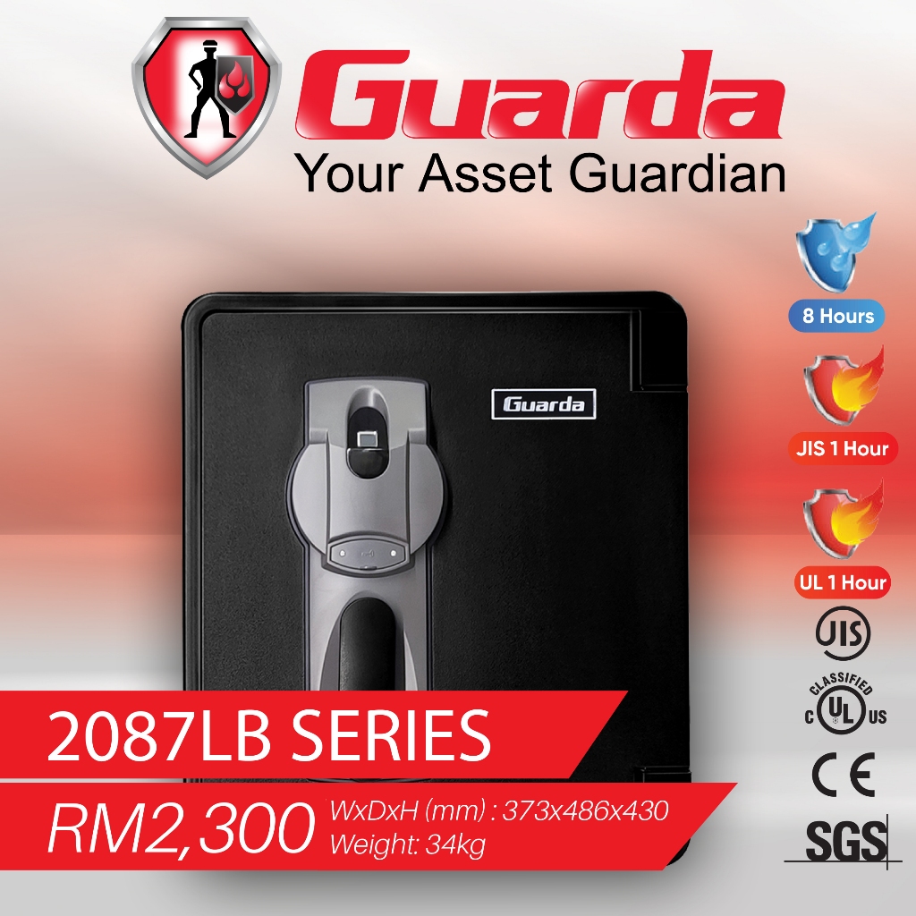 GUARDA Fingerprint Safebox Fire & Waterproof Safe/ Peti Besi ...