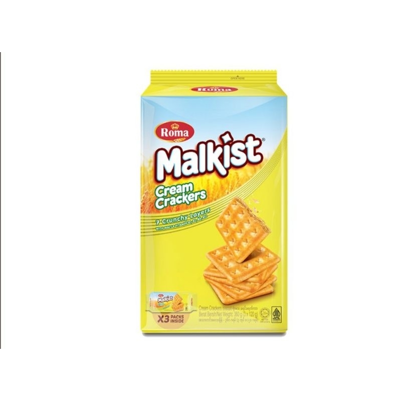 ROMA MALKIST CREAM CRACKERS (3 x 120GM) | Shopee Malaysia