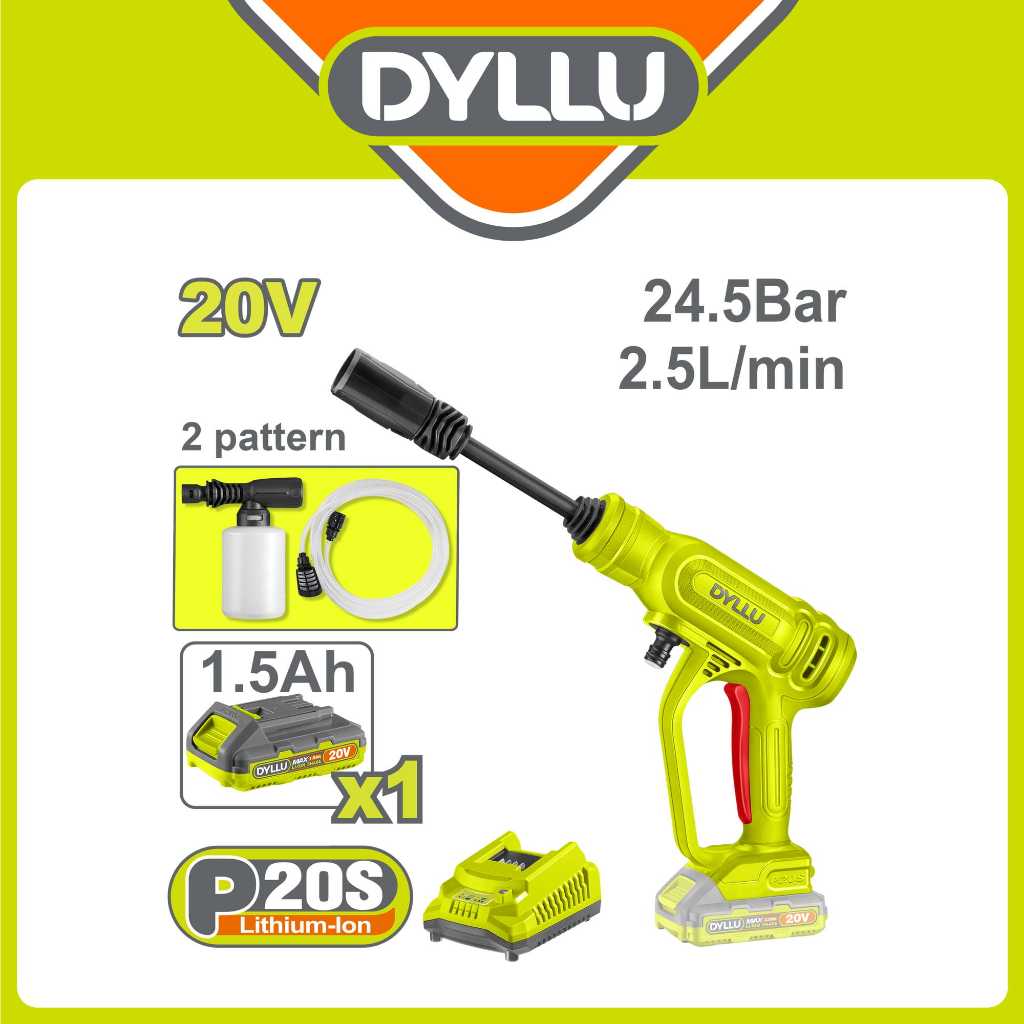 DYLLU Water Jet Cordless Car Wash High Pressure Sprayer Gun Floor Tiles ...