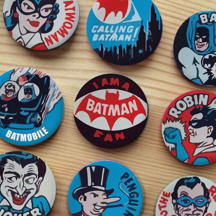 Button Badge 90's Batman character collection 58mm | Shopee Malaysia