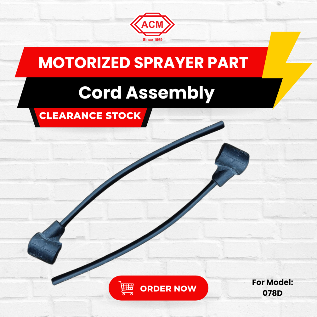 Cord Assembly for Motorized Sprayer Model 078D (clearance stock ...