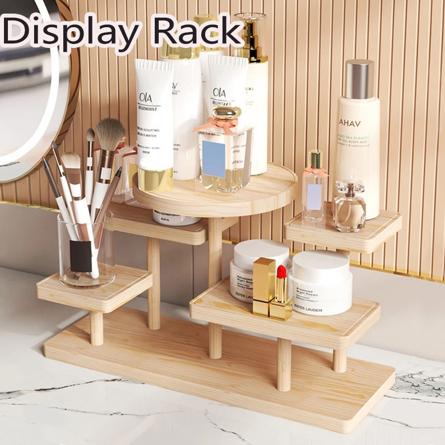 Desk Organizer Rack Stall Display Wooden Display Rack Rak Kayu Pallet ...
