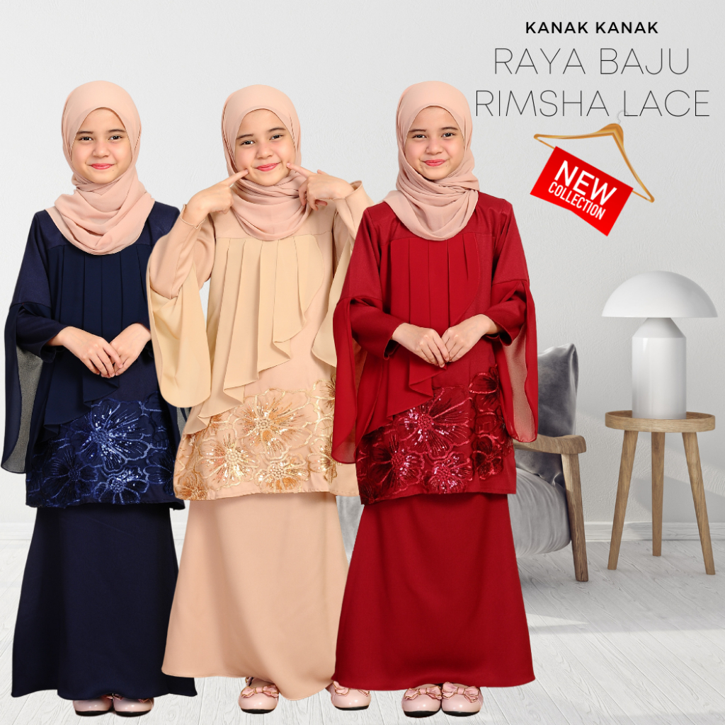 New Arrival Raya Baju Rimsha Suit For Kids dengan Blouse dan Skirt ...