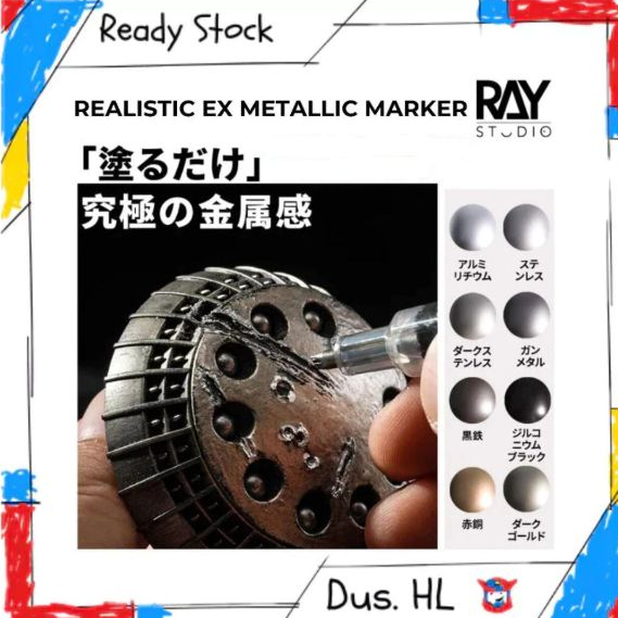 [RAY STUDIO] REALISTIC EX METALLIC MARKER Gundam Marker Tools | Shopee ...