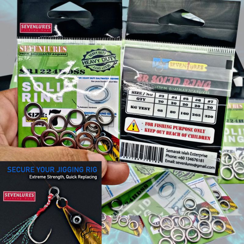 SEVENLURES SOLID RING SR HEAVY DUTY SOLID RING FOR SLOW JIGGING ASSIST ...