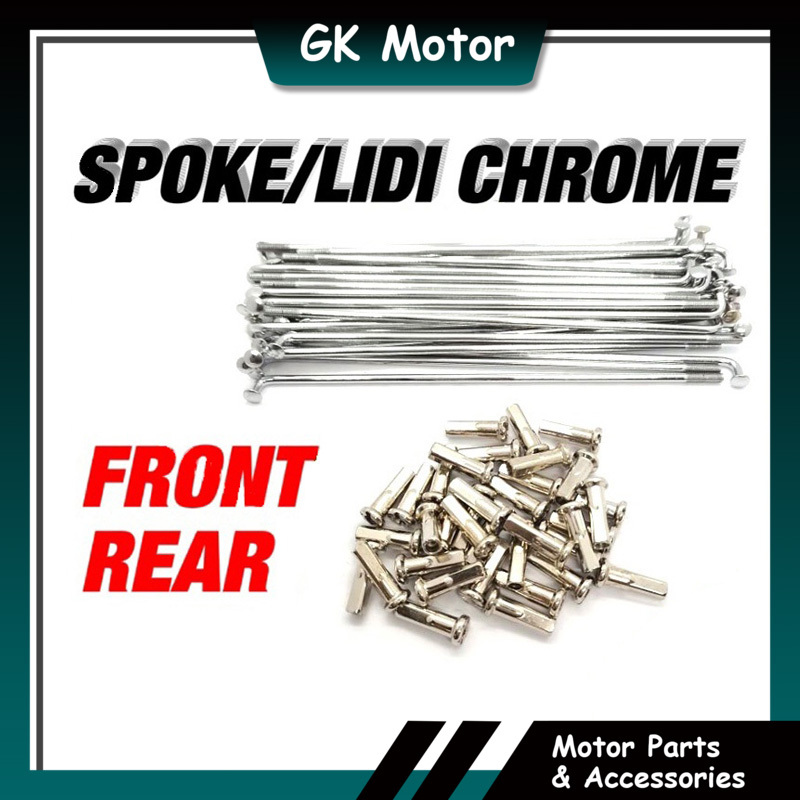 SPOKE & NIPPLES CHROME JEJARI LIDI RIM SPOKE LIDI 10 X 157 10 X 161 RIM ...