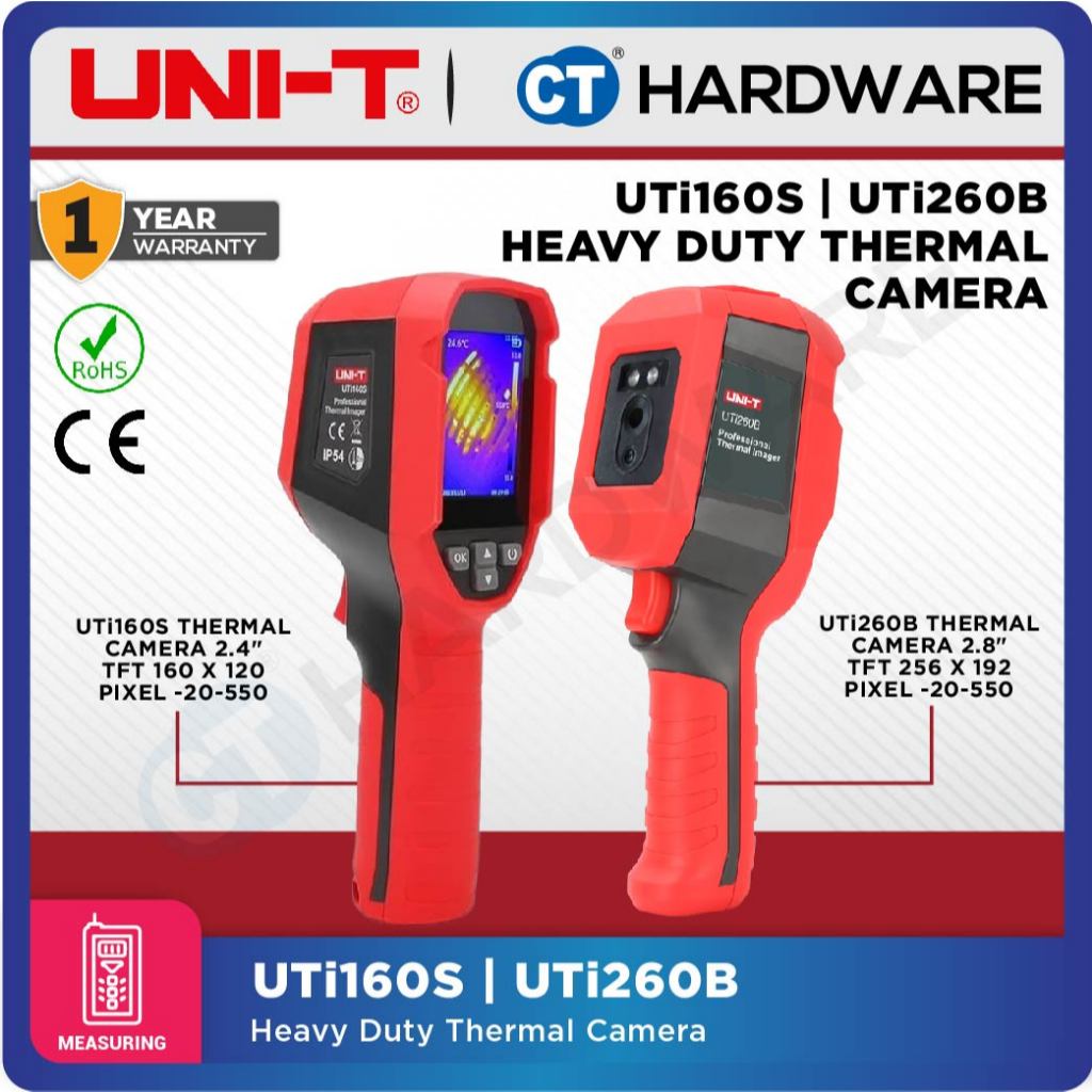 Caméra Thermique Infrarouge Portative UNI-T UTi160S - Gamme De Mesure -20°C à +550°C