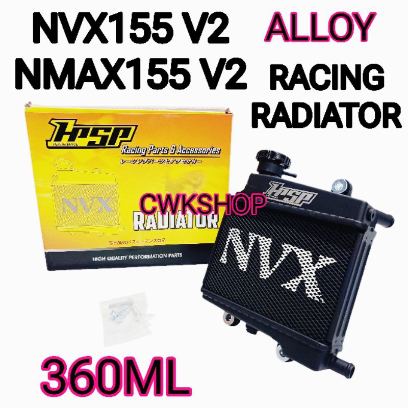 NVX V2 NMAX V2 RACING ALLOY RADIATOR 360ML HPSP PNP ONLY RADIATOR NVX ...